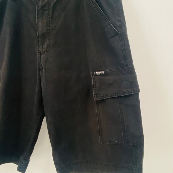 Avirex Mens Black Cargo Shorts - Picture 4 of 6